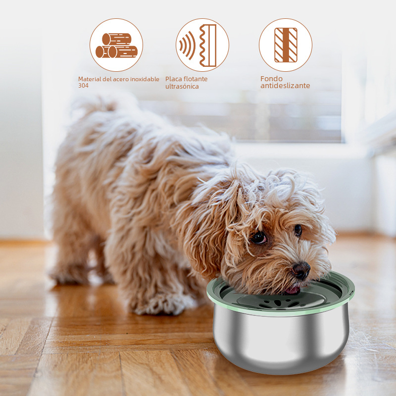 SplashGuard Stainless Steel Pet Bowl
